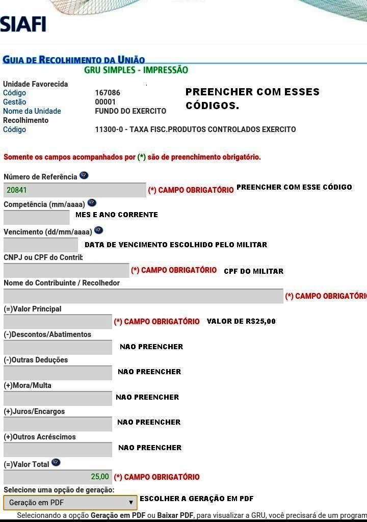 Como gerar uma GRU - Guia de Recolhimento da União — Coordenadoria