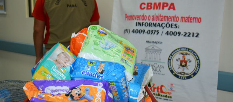 CBMPA entrega pacotes de fraldas coletados no Pedal do Fogo