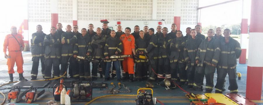 9º Pelotão do Curso de Formação de Praças participa de simulado de acidente aeronáutico