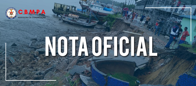 NOTA CBMPA: DESMORONAMENTO PARCIAL DA ORLA DE VIGIA