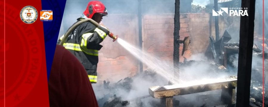 Incêndio em duas residências no município de Vigia