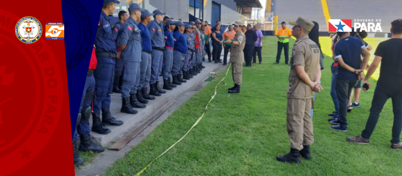 BOMBEIROS REALIZAM SIMULADO DE EMERGÊNCIA NO ESTÁDIO BAENÃO