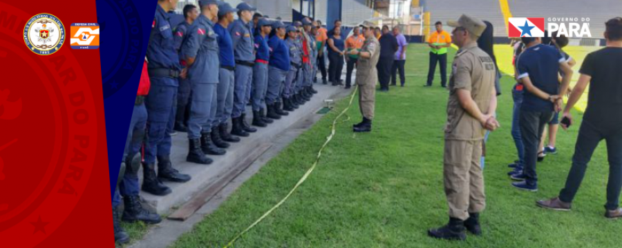 BOMBEIROS REALIZAM SIMULADO DE EMERGÊNCIA NO ESTÁDIO BAENÃO