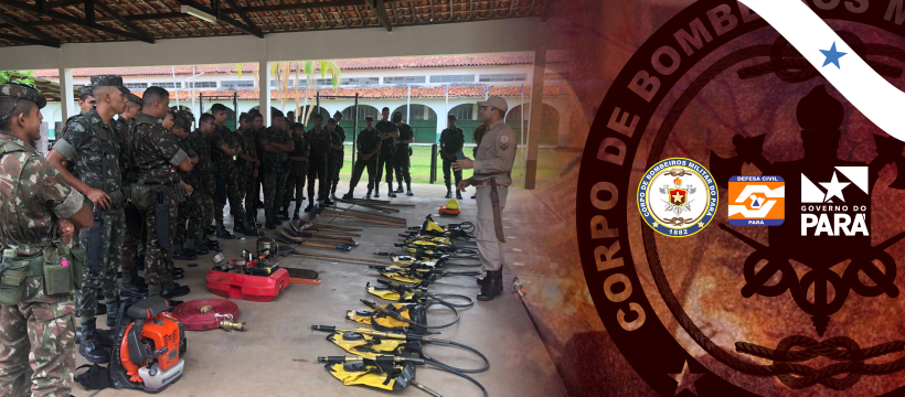Corpo de Bombeiros treina militares do Exército de Altamira para combater incêndios