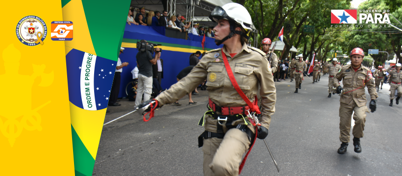 CORPO DE BOMBEIROS MILITAR DO PARÁ, NO DESFILE DO DIA 7 DE SETEMBRO