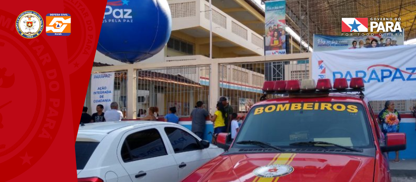CORPO DE BOMBEIROS REALIZA TRABALHOS DE PREVENÇÃO EM AÇÕES DO TERPAZ NO GUAMÁ E TERRA FIRME