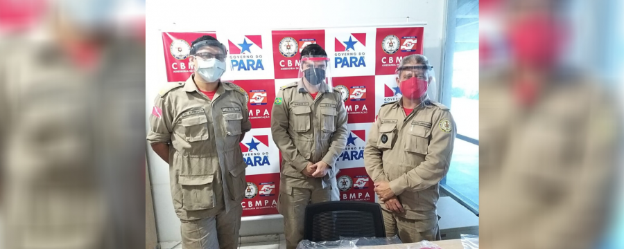 EFETIVO DO CBMPA RECEBE DOAÇÃO DE MÁSCARAS DE PROTEÇÃO FACIAL