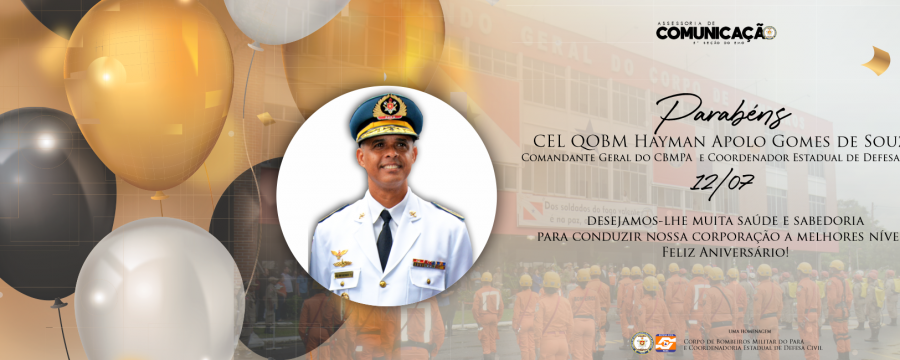 Parabéns ao Comandante Geral do CBMPA