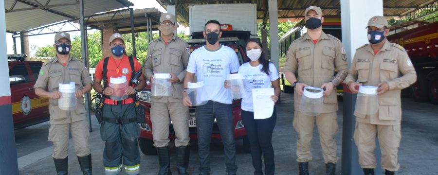 BOMBEIROS RECEBEM DOAÇÃO SOLIDÁRIA DE ESCUDOS DE PROTEÇÃO FACIAL