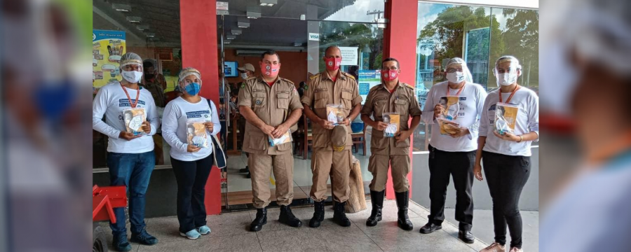 CORPO DE BOMBEIROS RECEBE AÇÃO DE PREVENÇÃO AO CORONAVÍRUS EM PARCERIA COM O COCB, SINDCLUBES E SISTEMA FECOMÉRCIO/SESC/SENAC PARÁ