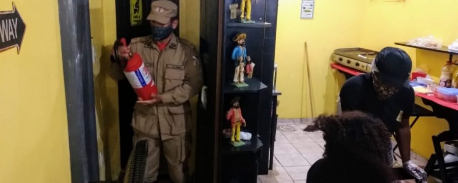 VISTORIAS EM ESTABELECIMENTOS COMERCIAIS, NO BAIRRO DO JURUNAS, MARCAM O RETORNO DO CORPO DE BOMBEIROS ÀS ATIVIDADES DO TERPAZ