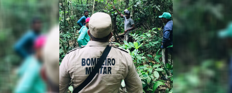 CORPO DE BOMBEIROS REALIZA RESGATE DE HOMEM PERDIDO NA MATA EM ALTAMIRA