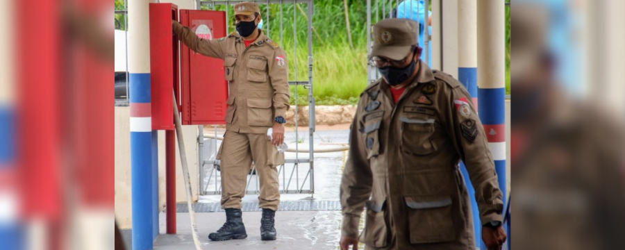 Hospital de Campanha de Santarém é vistoriado por Bombeiros e Vigilância Sanitária