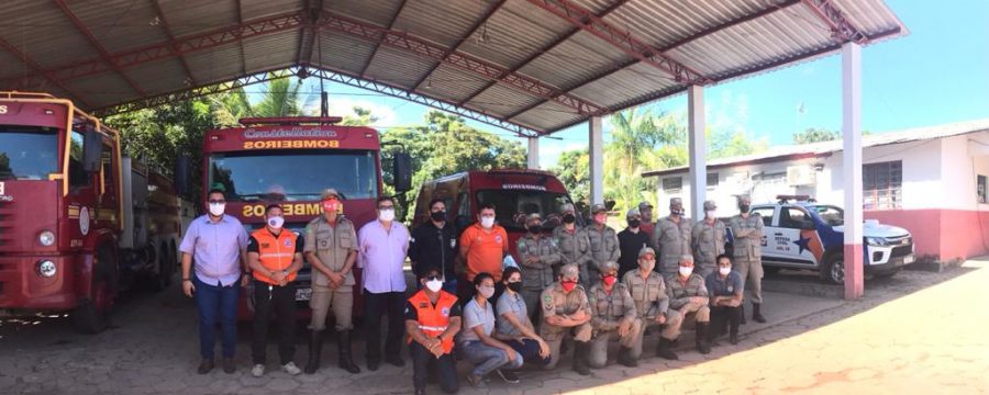 PREFEITO DE PARAGOMINAS, DR. LUCÍDIO PAES, VISITA O 1º GRUPAMENTO DE PROTEÇÃO AMBIENTAL DO CORPO DE BOMBEIROS MILITAR DO PARÁ