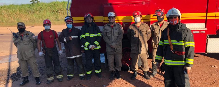 1º GPA ATUA EM INCÊNDIO AUTOMOBILÍSTICO NA BR-010