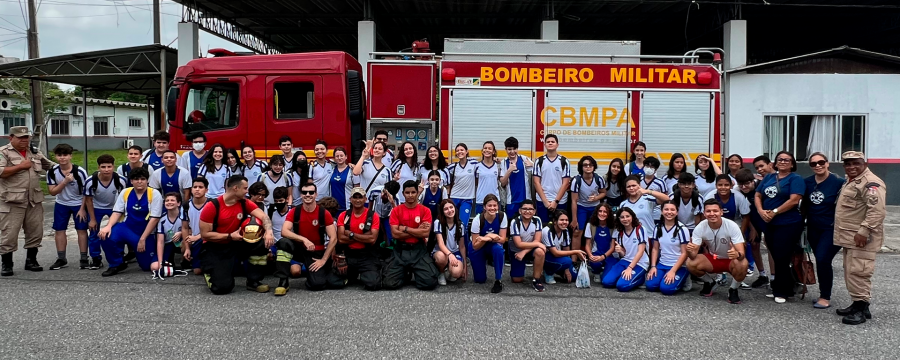 CBMPA E CEDEC RECEBEM ALUNOS DA ESCOLA SANTA CATARINA