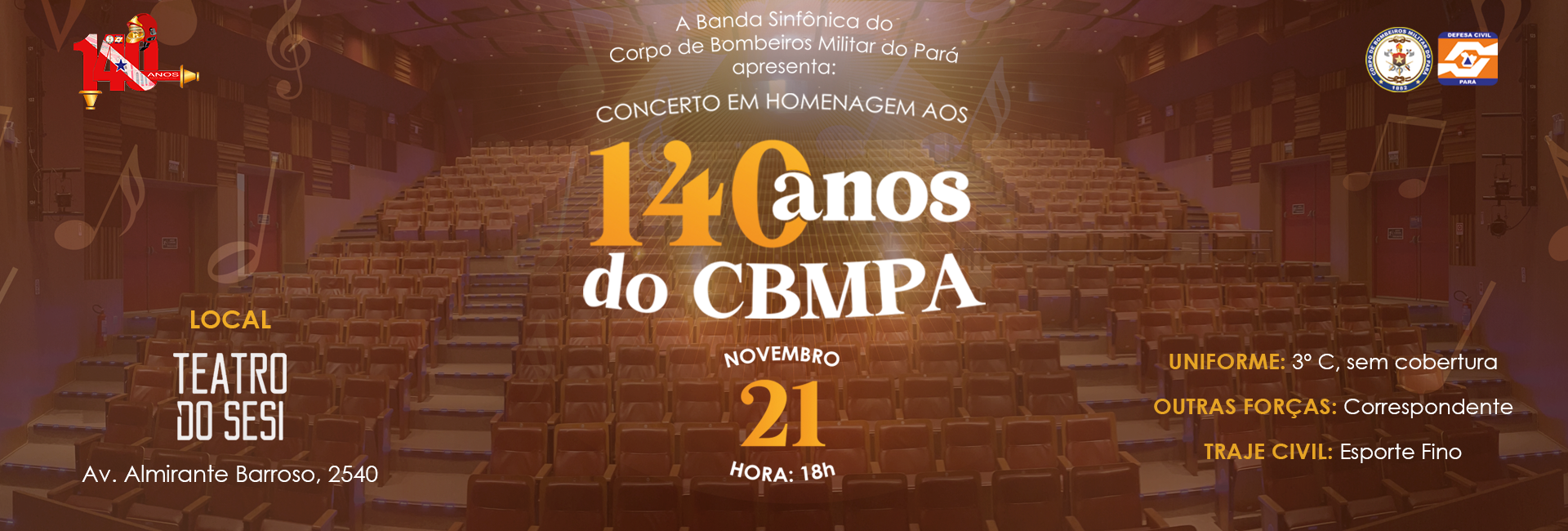 Concerto Musical da Banda Sinfônica do CBMPA