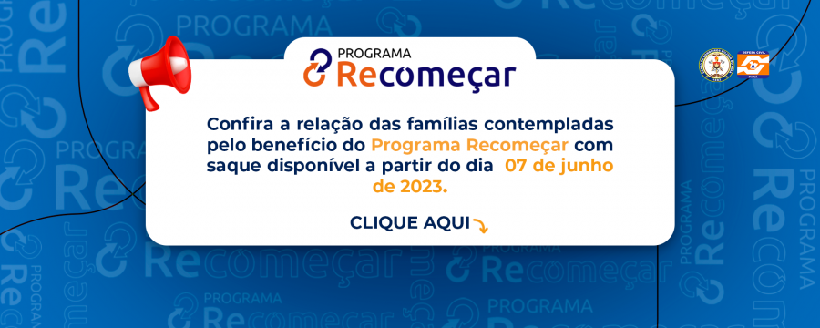 LISTA DE BENEFICIADOS DO PROGRAMA RECOMEÇAR