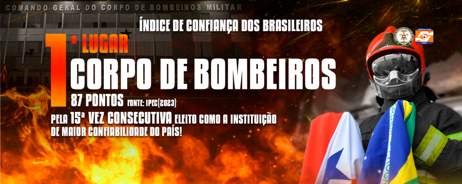 CORPO DE BOMBEIROS É A INSTITUIÇÃO COM O MAIOR ÍNDICE DE CONFIANÇA DO BRASIL, APONTA PESQUISA DO IPEC