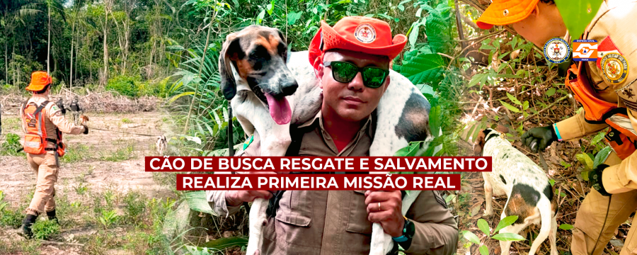 CÃO DE BUSCA, RESGATE E SALVAMENTO DO CBMPA EM SUA PRIMEIRA MISSÃO