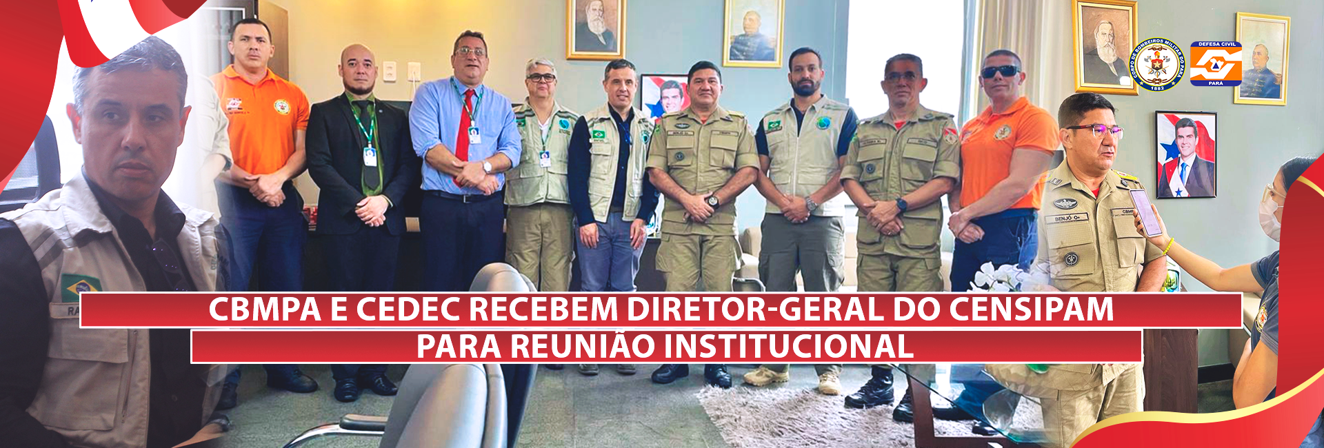 CBMPA E CEDEC RECEBEM DIRETOR-GERAL DO CENSIPAM PARA REUNIÃO INSTITUCIONAL